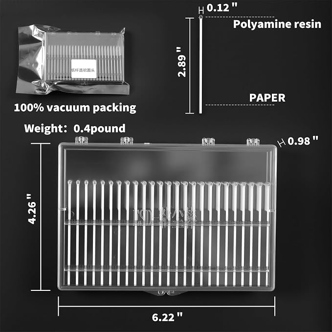 Reusable ESD Safe Gel Swabs with Paper Handle (2.5mm) - Anti-Static Sticky Tool for Camera Sensors, Semiconductors - No Residue, No Scratches, Multi-Use Cleaning