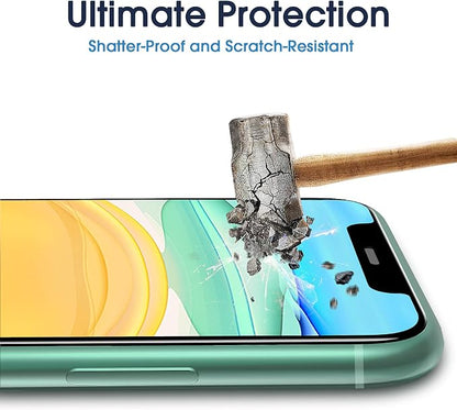 amFilm OneTouch Glass Screen Protector for iPhone 11, iPhone XR (6.1") with Easy Installation Kit, Tempered Glass, 2 Pack