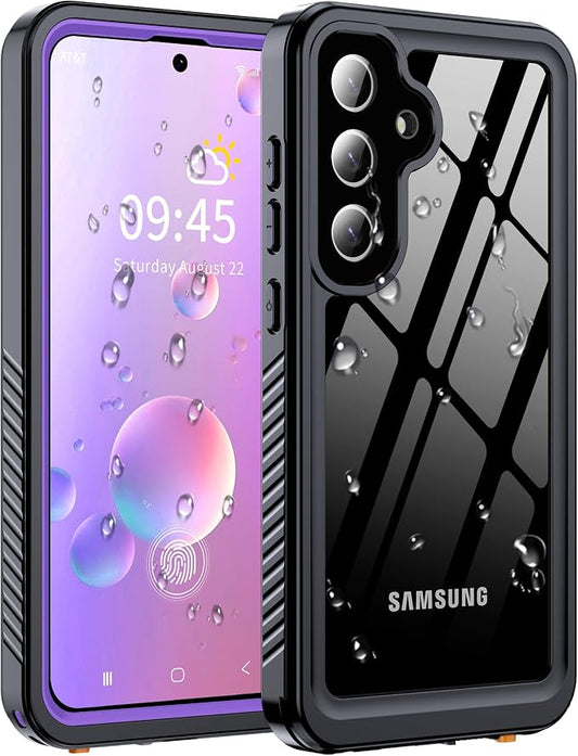 for Samsung Galaxy S25 Plus Case, IP68 Waterproof with Built-in Screen&Lens Protector [14FT Military Shockproof] Full Body Heavy Duty Protective Phone Case for S25 Plus 5G, Purple