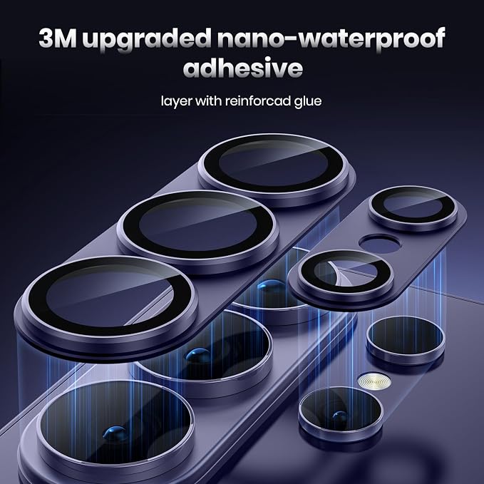 for Samsung Galaxy S26 Ultra Camera Lens Protector - Matte Titanium Alloy [Military Grade Shatterproof] [Strong Adsorption] Glass Camera Screen Protector for S26 Ultra, Violet