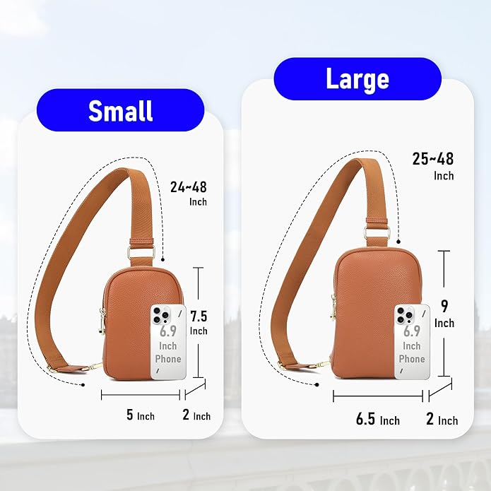 INICAT Small Sling Bag for Women Everyday & Travel Crossbody Bags Lightweight Cross Body Purses Vegan Leather