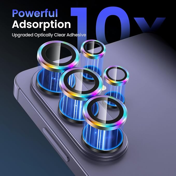 Tensea (3+2PCS Compatible with Samsung Galaxy S26 Ultra Camera Lens Protector, 9H Tempered Glass Camera Cover Screen Protector Metal Individual Ring [Installation Tray][Case Friendly]