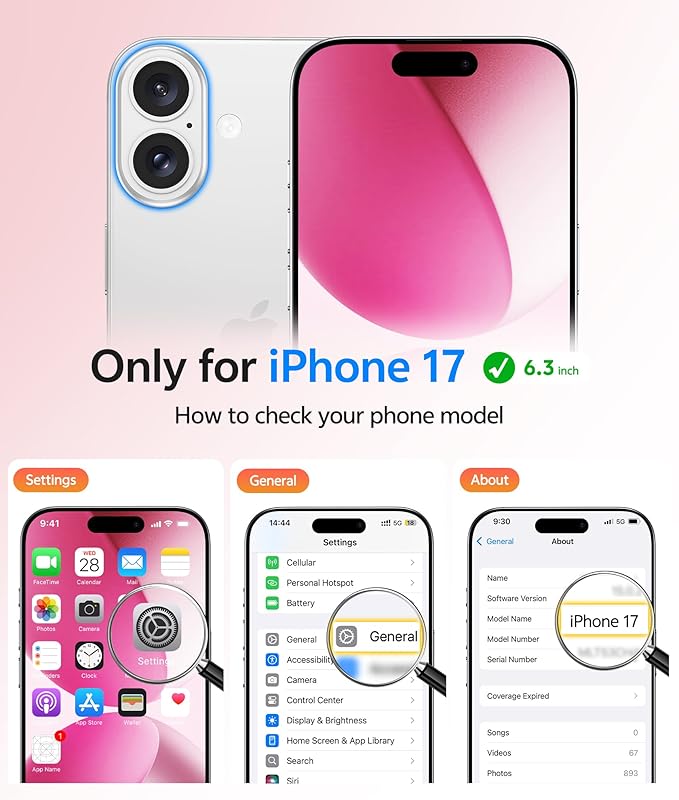 FNTCASE for iPhone 17 Case: [Compatible with Magsafe] Translucent Matte Cases with [Full Camera Protection] [Screen Protector] Military Grade Shockproof Protective Phone Cover - Hot Pink