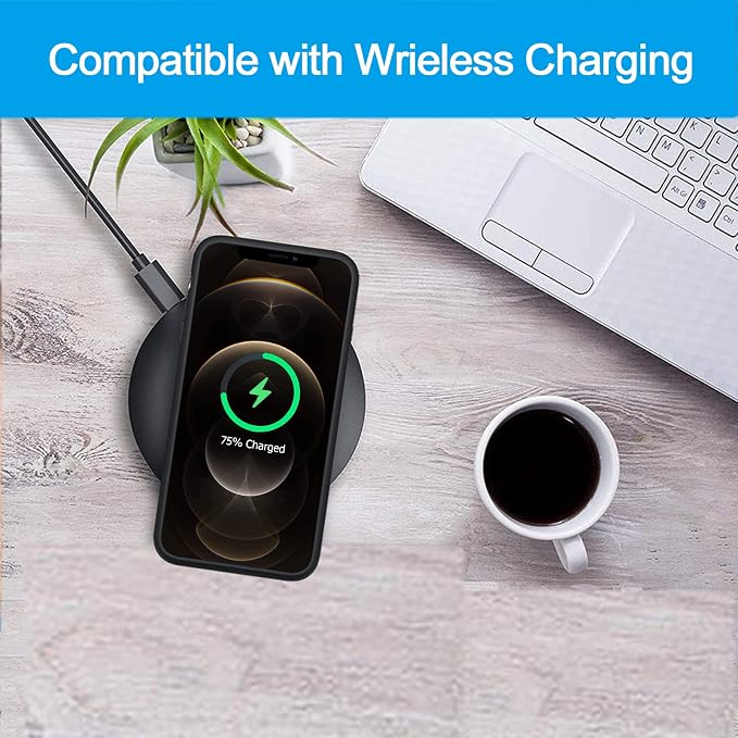 Battery Case for iPhone 12 Pro Max, Upgraded 12000mAh Battery Pack Rechargeable Charger Case with Wireless Charging Compatible for iPhone 12 Pro Max (6.7 inch) External Battery Charging Cover(Black)