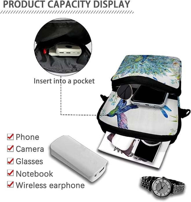 Men's Crossbody Bag, Small Cell Phone Wallet, Women's Shoulder Handbag, Travel Gym Bag