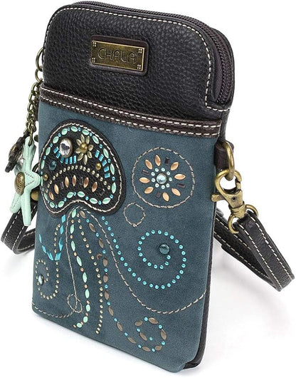 CHALA Dazzled Cell Phone Crossbody Purse-Women PU Leather Multicolor Handbag with Adjustable Strap