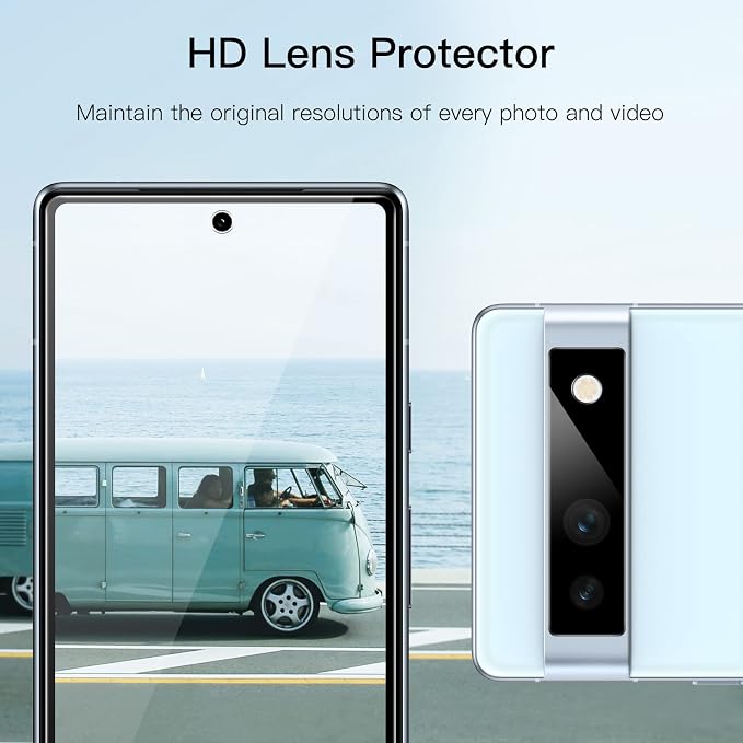 JETech Screen Protector for Google Pixel 7a, 2+2 Pack | with Camera Lens Protector, HD Clear Tempered Glass, Anti-Scratch Protection, Easy Installation Tool
