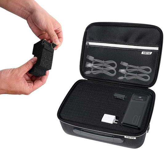 Electronic Organizer, DIY Sponge Protection Travel Cable Organizer Bag Pouch Electronic Accessories Carry Case With Handle Portable All-in-One Storage Bag for Cable, Cord, Charger, Phone, Earphone