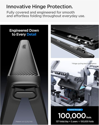 Spigen Slim Armor Pro MagFit for Galaxy Z Fold 8 Ultra Case, Black | Spring Hinge Protection, Air Cushion Technology, Compatible with MagSafe, SecuLink, Camera Plateau Protection