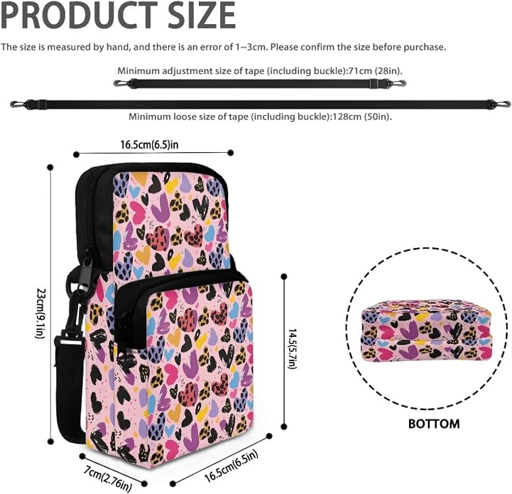 Men's Crossbody Bag, Small Cell Phone Wallet, Women's Shoulder Handbag, Travel Gym Bag