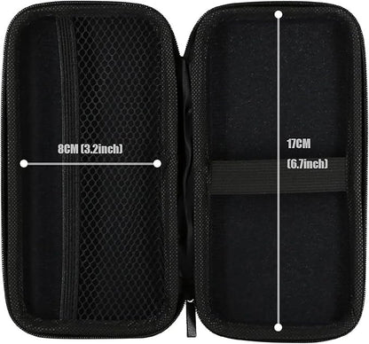 iMangoo Travel Essential Electronics Organizer Pouch Charger Case, Shockproof Dual Zipper Power Bank Cables Tech Accessories Purse, Men & Women Travel Must Have Storage Bag, 6.5x3.2x1 inch Black