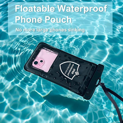 AiRunTech Floating Waterproof Phone Pouch,Double Seal Phone Case with Lanyard Protector for iPhone 17 16 15 14 13 12 Pro Max,Kayak Cellphone Bag Beach Cruise Ship Essentials Vacation Accessories