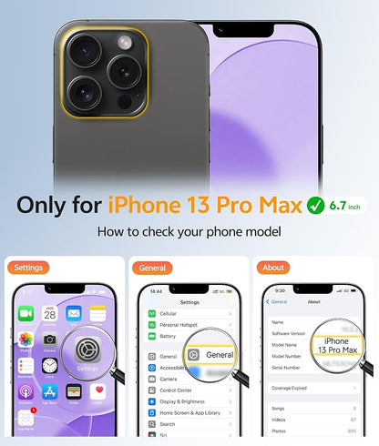 FNTCASE for iPhone 13 Pro Max Case, Fit for Magsafe, Full Camera Protection | Translucent Matte Magnetic Phone Back, 14FT Military Grade Drop Proof, Slim Shockproof Protective Cover, Purple
