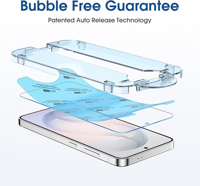 amFilm Auto-alignment OneTouch for Samsung Galaxy S26+ Plus 6.7'' Screen Protector + Camera Lens Protector, Tempered Glass, 30 seconds Installation, Bubble Free, Case Friendly, Anti-Scratch 2+2 Pack