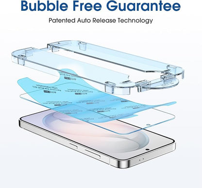 amFilm Auto-alignment OneTouch for Samsung Galaxy S26+ Plus 6.7'' Screen Protector + Camera Lens Protector, Tempered Glass, 30 seconds Installation, Bubble Free, Case Friendly, Anti-Scratch 2+2 Pack