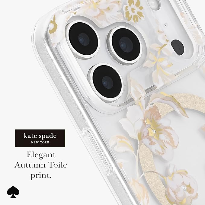 kate spade new york iPhone 17 Pro Case - Compatible with MagSafe - Designer Phone Case - Autumn Toile