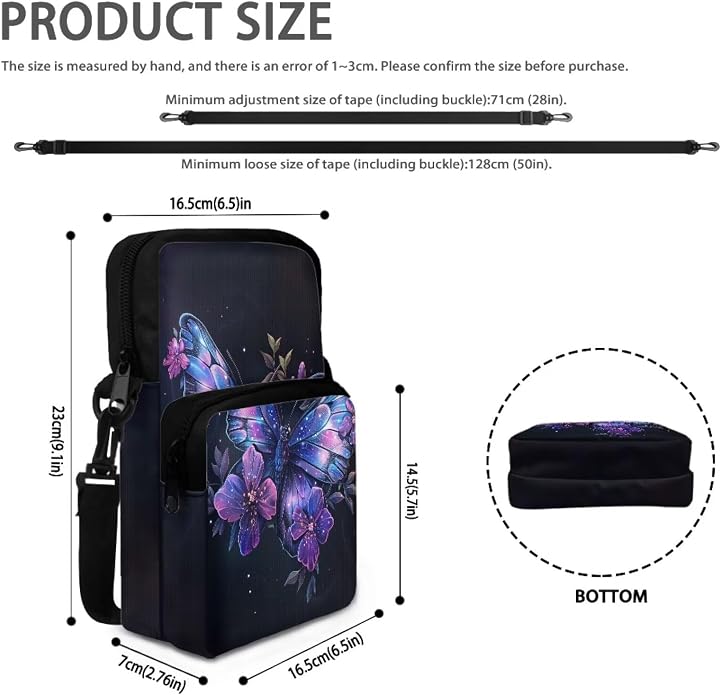 Men's Crossbody Bag, Small Cell Phone Wallet, Women's Shoulder Handbag, Travel Gym Bag
