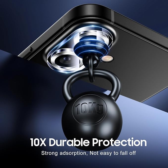 UniqueMe for 3 Pack iPhone 16 / iPhone 16 Plus/iPhone 17 Camera Lens Protector - [Drop Protection] [Case Friendly] 9H Tempered Glass Camera Cover Screen [Update New Version] - Silver
