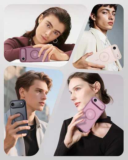 TOCOL for iPhone Air Case, Compatible with Magsafe Charger, Full Camera Protection, Drop Protection, Translucent Matte Phone Case for iPhone 17 Air 6.5 inch (LilacPurple)