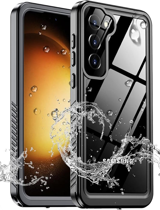 MOZOTER for Samsung Galaxy S23 Case Waterproof,[IPX8 Underwater Case][Full Body Shockproof & Military Dropproof] Clear Sound Quality Built-in Screen Protector for Samsung S23 6.1 inch-Black