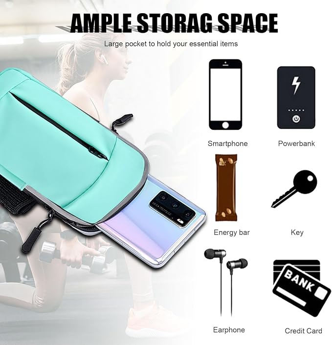 Phone Holder for Running Armband Cell Phone Holder for iPhone 11 12 13 14 15 16e 16 17 Pro Max Xs Xr X 8 Plus Mini Galaxy Ultra Note Pouch Women Men Kids,Exercise Workout Arm Bands Bag Sleeve
