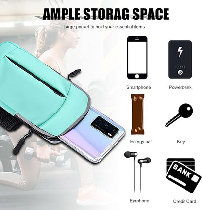 Phone Holder for Running Armband Cell Phone Holder for iPhone 11 12 13 14 15 16e 16 17 Pro Max Xs Xr X 8 Plus Mini Galaxy Ultra Note Pouch Women Men Kids,Exercise Workout Arm Bands Bag Sleeve