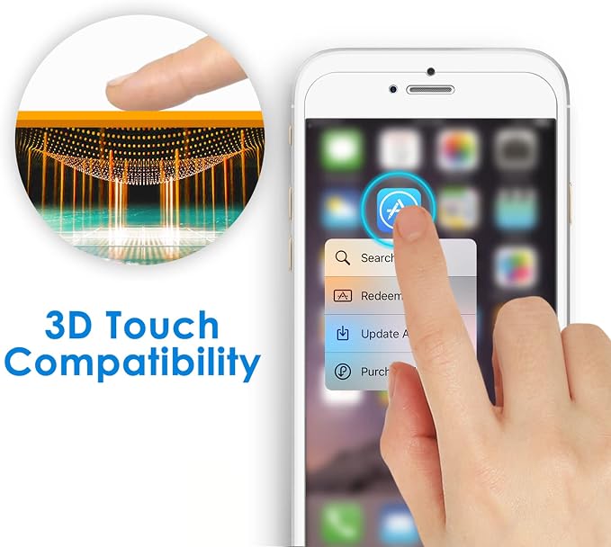 JETech Screen Protector for iPhone 8 Plus/7 Plus, 2-Pack | HD Clear, Tempered Glass Film, Anti-Scratch Glass