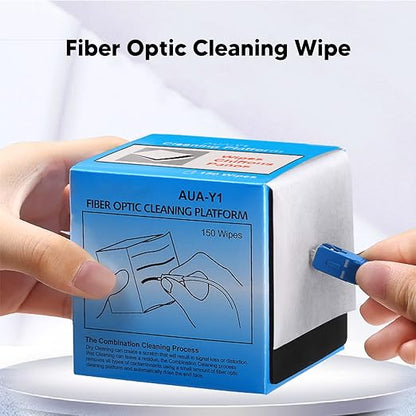 Fiber Optic Wipes Fiber Optic Cleaner, 150Pcs Fiber Optic Cleaning Wipes Fiber Optic Cleaner Lint Cloth Dispenser Dust Fiber Optic Connector Wipe