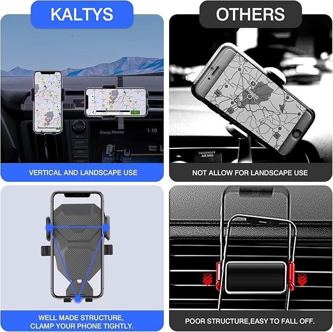 Karltys Cell Phone Holder for Toyota RAV4 2013-2018 Accessories Car Mobile Phone Holder Air Vent Mount for 4-7 Inch Phones Thick Case Friendly Fully Adjustable Stand