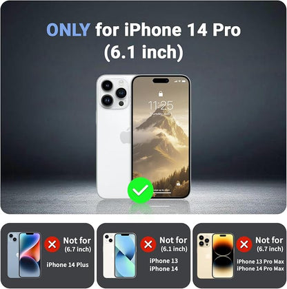 jaroco Magnetic for iPhone 14 Pro Case, [Compatible with MagSafe][Military Grade Drop Protection][Heavy Duty Protection][Non-Slip][Shockproof] 2-Layer Durable Bumper Phone Case 6.1''-Antique White