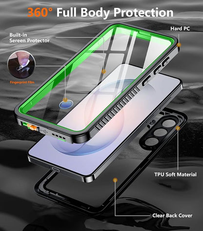 Temdan Designed for Samsung Galaxy S26 Plus Case Waterproof, Built-in Lens & Screen Protector Military Shockproof Dropproof IP68 Underwater Full Body Phone Case for Galaxy S26 Plus 5G 6.7"-Green