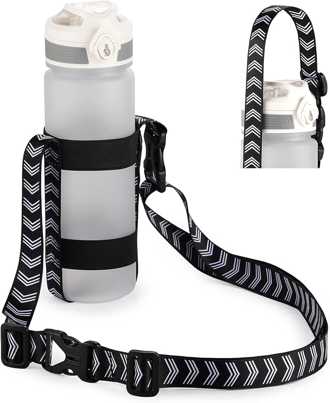 EasyAcc Water Bottle Holder Strap Sling, for Owala FreeSip 24 32 40 oz, Hydro Flask, Cirkul, Yeti, Stanley Flip, Universal Water Bottles, with Carabiner, for Walking Curise Travel (Bottle Excluded)