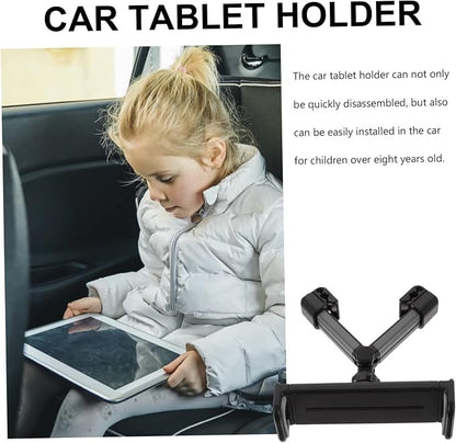 Housoutil Adjustable Car Headrest Tablet Holder Phone Mount Stand Multi-Angle Rotation Easy to Use
