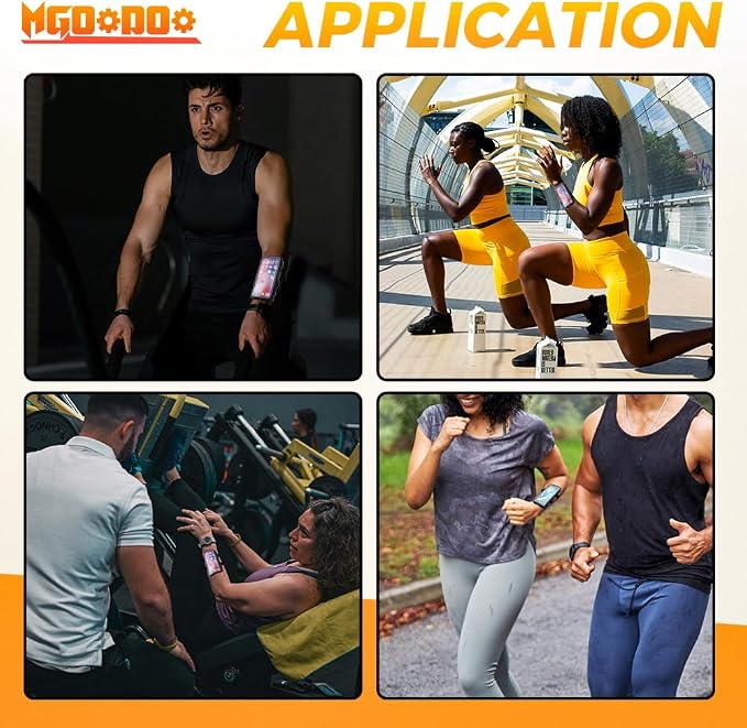Phone Holder for Running, Wristbands and Forearm Phone Holder Compatible with iPhone 16/15/14/13/12/11 Plus Pro Max,for Ridding Jogging Running, Mobile Phone Armband Wrist Strap Bags Up to 6.9"