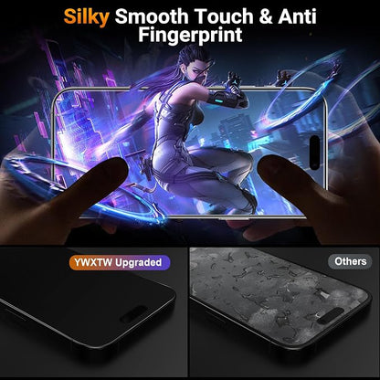 YWXTW [Sunlight Readability Screen Protector for iPhone Air 6.5 Inch, Anti Reflective Zero Glare TOP 9H+ Tempered Glass Screen Saver Accessories Case Friendly