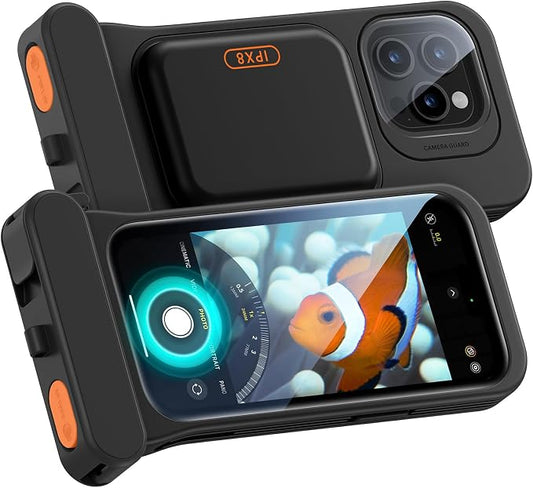 ESR Waterproof Phone Pouch for iPhone 13 Pro / 14 Pro / 15 Pro, Underwater Touch Sensitivity, IPX8 Floating Waterproof Cellphone Case with Lanyard, Dry Bag for Snorkeling, Black, 2 Pack