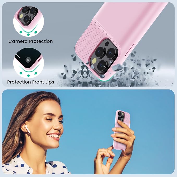 Battery Case for iPhone 16 Pro, Upgraded 7500mAh Portable Charging Case, Ultra-Slim Lightweight Powerful Extended Battery Pack for iPhone 16 Pro (6.3 inch)-Pink