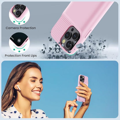 Battery Case for iPhone 16 Pro, Upgraded 7500mAh Portable Charging Case, Ultra-Slim Lightweight Powerful Extended Battery Pack for iPhone 16 Pro (6.3 inch)-Pink