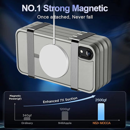 MOCCA Strong Magnetic for iPhone XR Phone Case, [Compatible with Magsafe][Mil-Grade Drop Protection] Slim Thin Translucent Matte Protective Cover Case for iPhone XR Case 6.1'', Titanium Gray