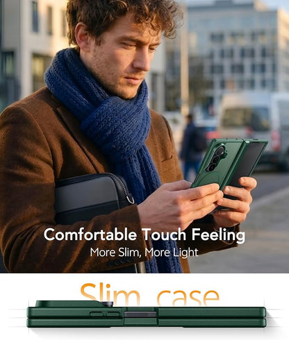FNTCASE for Samsung Galaxy Z Fold 8 Ultra / Z Fold 7 Case, Fit for Magsafe | Hinge Protection, Screen Protector, Translucent Matte, 14FT Military Grade Drop Proof, Protective Phone Cover, Green