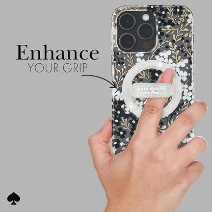 kate spade new york Magnetic Phone Loop Grip - Removable and Collapsible - that Sparkle Silver