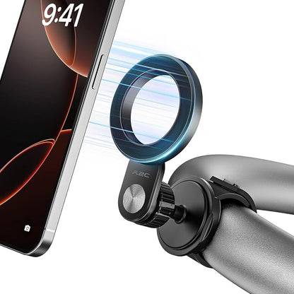 A2C Phone Holder for Peloton Bike, Stroller Phone Holder with Strong Magnets, Rotatable & Foldable Magnetic Phone Mount for Shopping Cart, Treadmill, Exercise Bike, Compatible with iPhone & Android