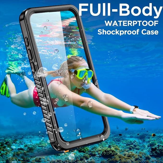 AICase for iPhone 16e Case/iPhone 17e Case Waterproof, Clear Water Proof Shockproof Dustproof Snowproof Full Body Rugged Transparent Underwater Phone Case for iPhone 16e/17e Built-in Screen Protector