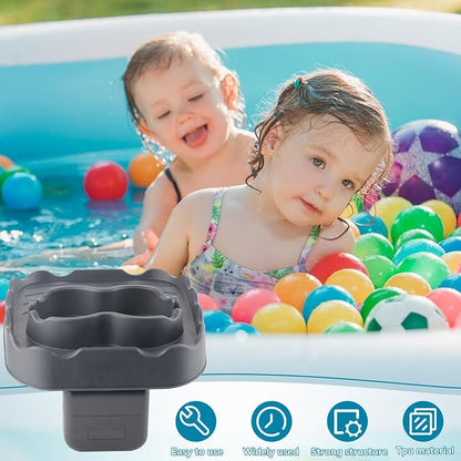 Hot Tub Table, Foldable Bathtub Side Table Caddy with 2 Cup Holders Adjustable Hot Tub Tray with Drain Holes for Spa Swimming Pool Bathtub(Grey)