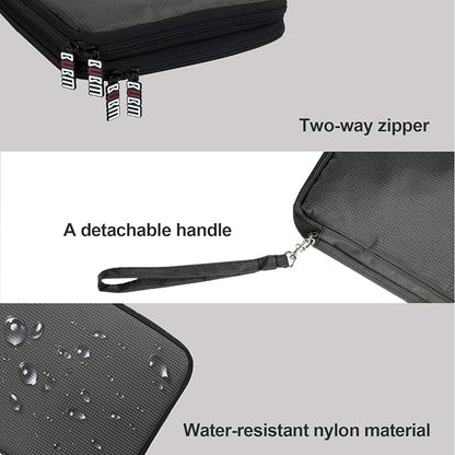 BUBM Double Layer Electronics Organizer, Travel Gadget Bag for Cables, Memory Cards, Flash Hard Drive and More, Fit for iPad or Tablet(up To 9.7")--Large, Gray | Travel Gadget Bag For Cables, Memory Cards, Flash Hard Drive and More, Fit For iPad or Tab...