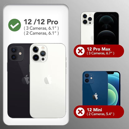 GONEZ Magnetic for iPhone 12 Case / 12 Pro Case, Compatible with MagSafe, [Screen Protector + Camera Lens Protector], Silicone Shockproof Anti-Scratch Protective Phone Case 6.1 inch, Wave Blue