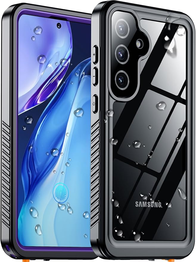 Temdan Designed for Samsung Galaxy S25 Plus Case Waterproof,Built-in Lens & Screen Protector Military Shockproof Dropproof IP68 Underwater Full Body Phone Case for Galaxy S25 Plus 5G 6.7-Purple(2025) | Waterproof, Built-in Lens, Screen Protector, Milit...
