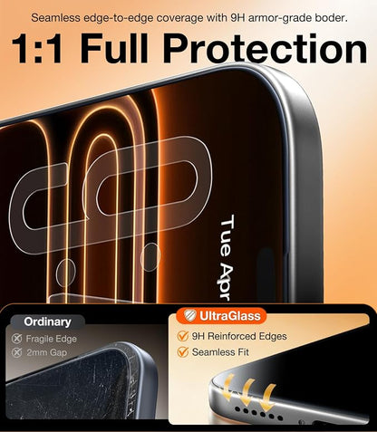 UltraGlass Ultra 9H+ Glass for iPhone 14 Pro Max Privacy Screen Protector [No.1 Military Grade Shatterproof & 100% Anti Spy] Glass Privacy Screen iPhone 14 Pro Max Tempered [Longest Durable], 2 Packs