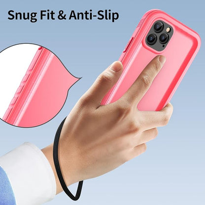SPORTLINK for iPhone 11 Pro Waterproof Case, Full Body Underwater/Rugged/Heavy Duty Shockproof/Dustproof Case with Built-in Screen Protector for iPhone 11 Pro 5.8 Inch (Pink)