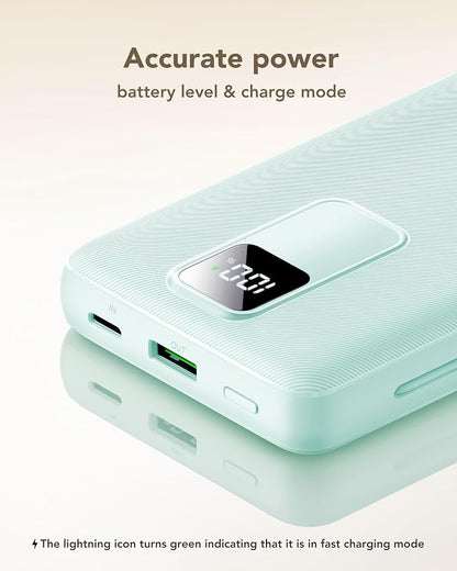 charmast Portable Charger with Built-in Cables and Wall Plug, 20000mAh 20W USB C Power Bank Fast Charging Battery Pack Compatible with iPhone iPhone 16/15/14/13 Series, Samsung Google iPad etc